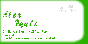 alex nyuli business card